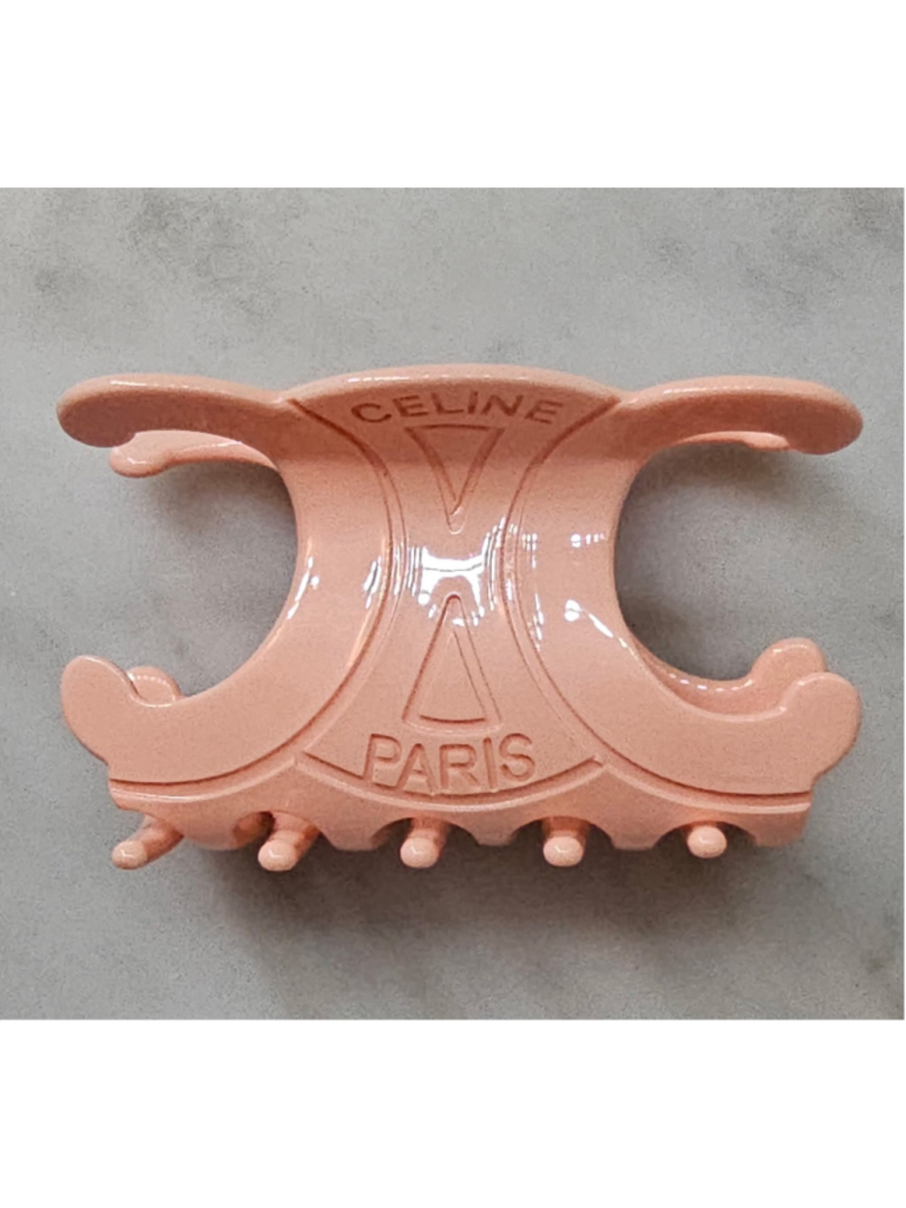 NEW Triomphe Hair Claw Clip in Pastel Pink Acetate